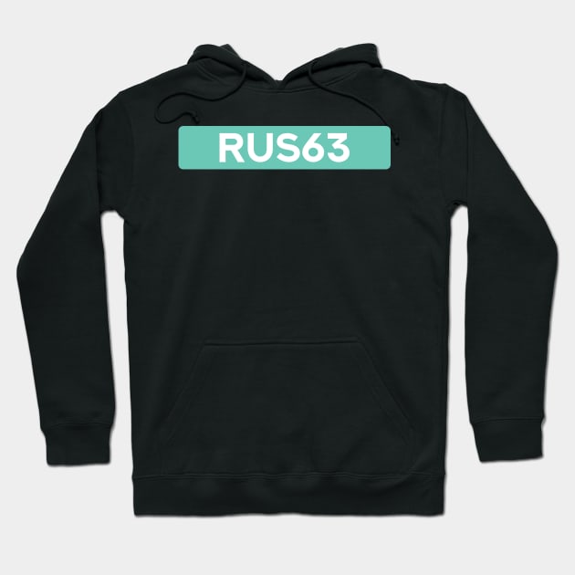 George Russell 63 - Driver Tag #3 Hoodie by GreazyL